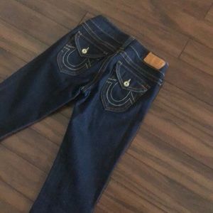 True Religion dark wash skinny jean